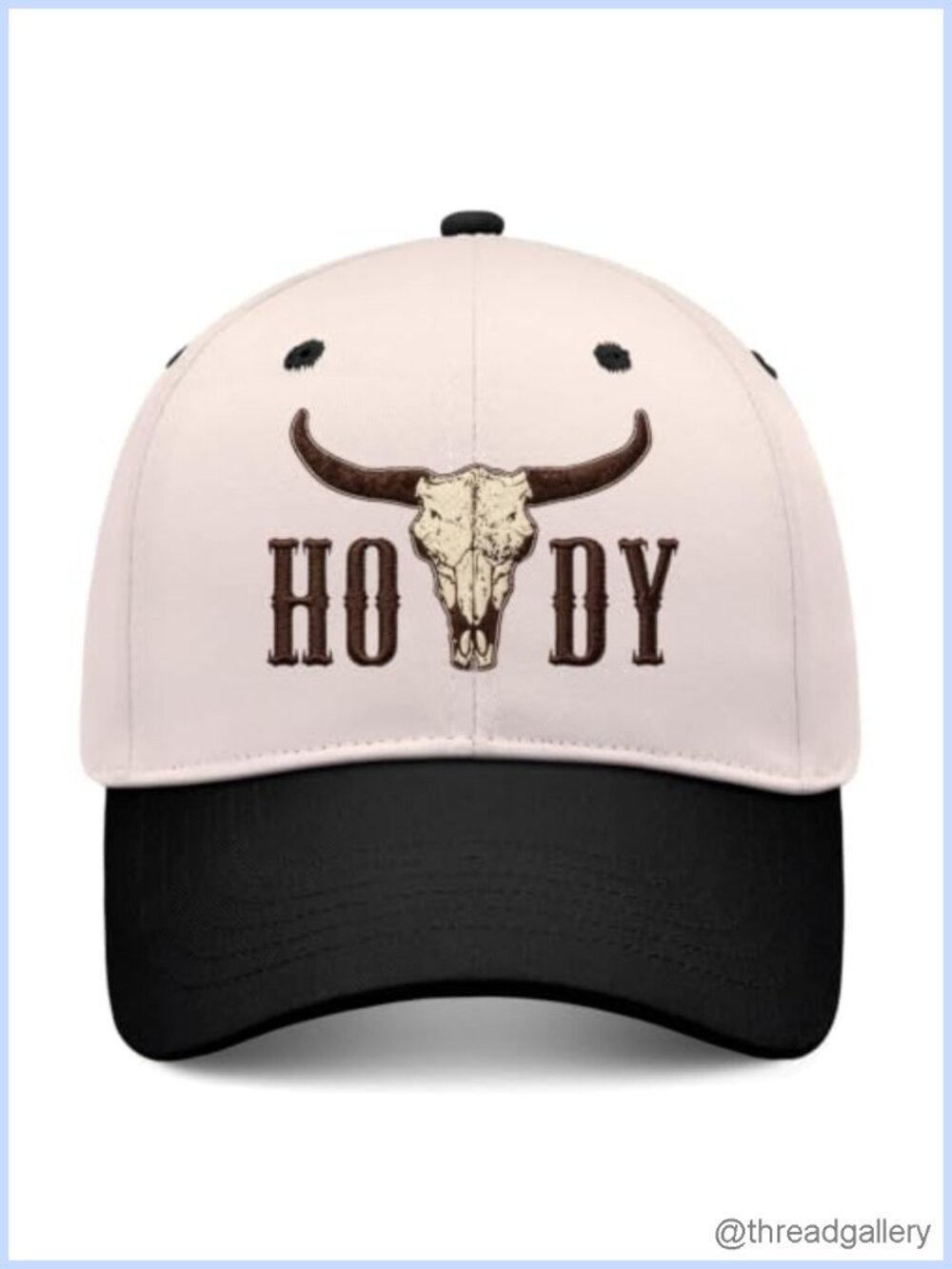 Howdy Bull Embroidered Baseball Cap Western Trucker Hat Rodeo Country Gift